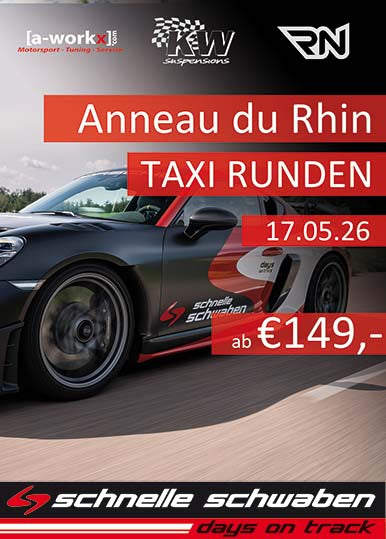 Renntaxi Anneau du RHin – Porsche GT4 RS – Taxifahrt buchen am 17.Mai 2026