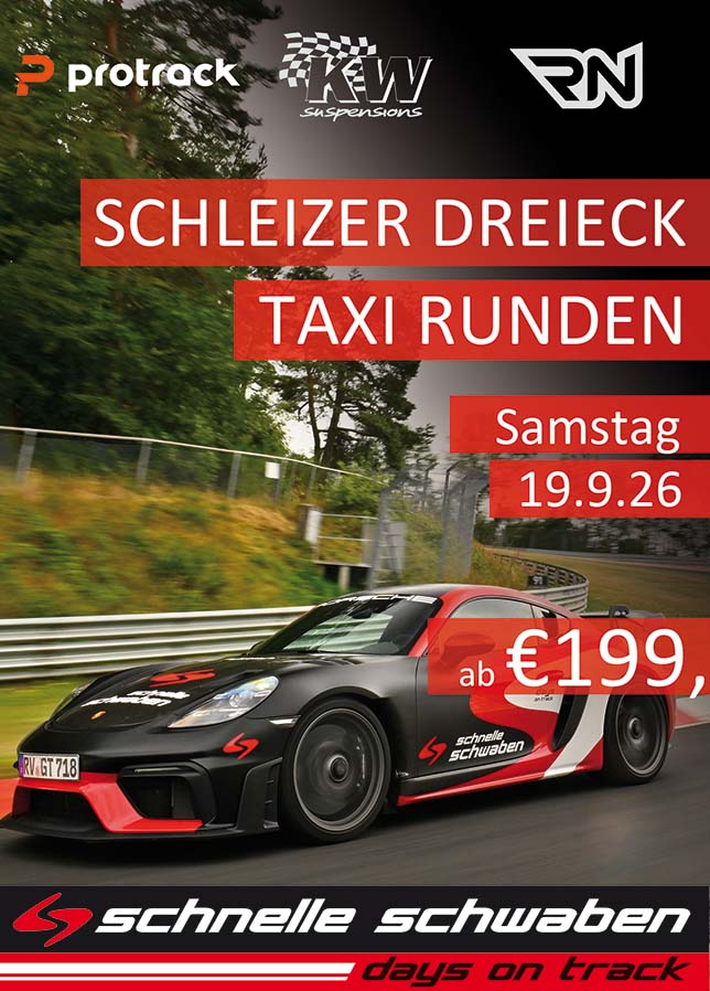 Renntaxi Schleizer Dreieck – Porsche GT4 RS – Taxifahrt buchen am 19. September 2026